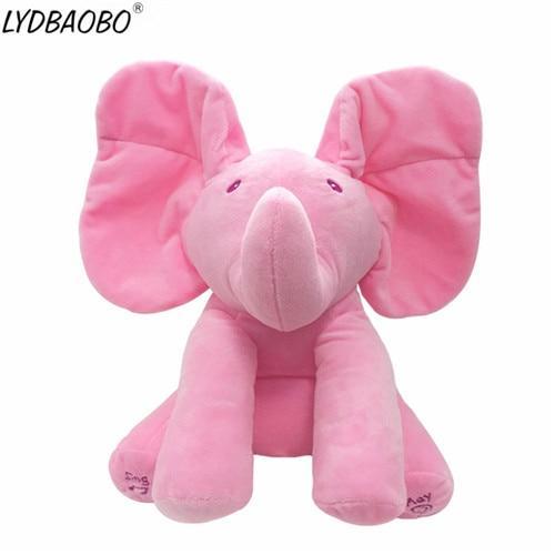 Peek-a-boo Interactive Elephant Plush Dolls - Indigo-Temple