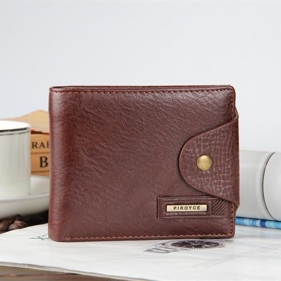 PIROYCE™ Classic Snap-Button Leather Wallet - Indigo-Temple