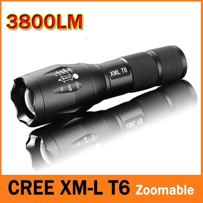 T6 3800LM ZOOMABLE LED FLASHLIGHT - Indigo-Temple
