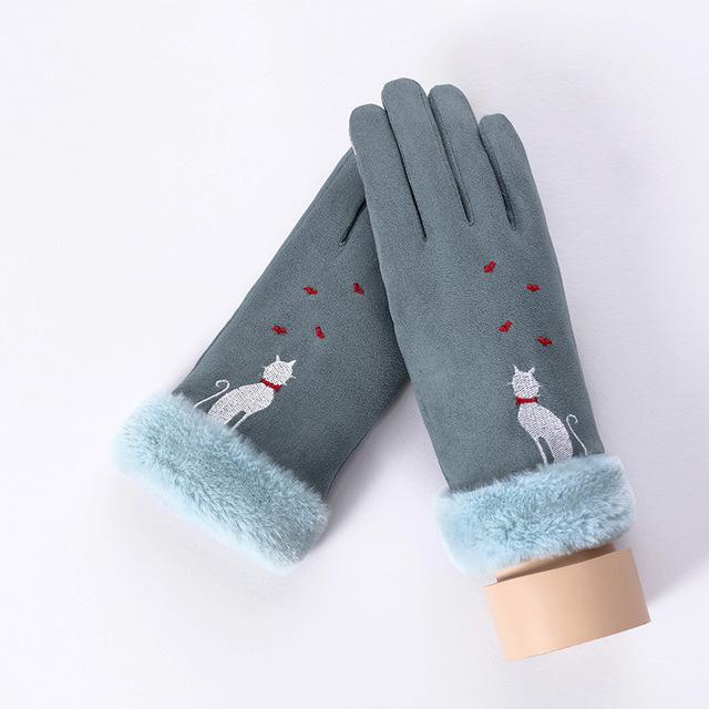 Noble™ Cashmere Touch Screen Gloves with Double Thick Plush - Indigo-Temple