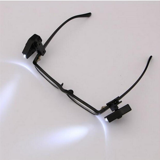 Mini Universal  LED Eyeglass Clip On - Indigo-Temple