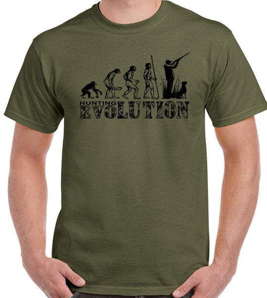 Evolution Of Hunting T-Shirt - Indigo-Temple