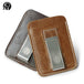 Genuine Leather Wallet with Money-Clip - Indigo-Temple