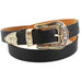 Western Cowgirl Women's Leather Belt - Indigo-Temple