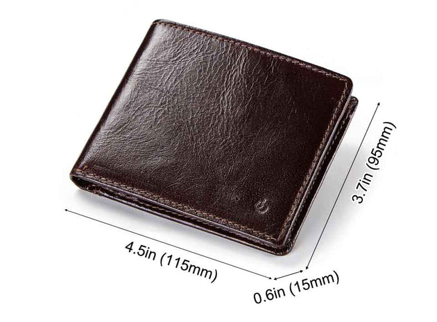 Anti-Lost/Theft Bluetooth Genuine  Leather Smart-Wallet - Indigo-Temple