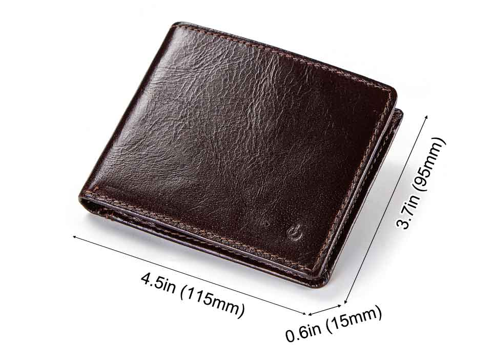 Anti-Lost/Theft Bluetooth Genuine  Leather Smart-Wallet - Indigo-Temple
