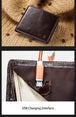 Anti-Lost/Theft Bluetooth Genuine  Leather Smart-Wallet - Indigo-Temple