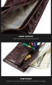 Anti-Lost/Theft Bluetooth Genuine  Leather Smart-Wallet - Indigo-Temple