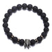 Classic Lava Stone Handmade Unisex  Beaded Bracelets - Indigo-Temple