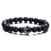 Classic Lava Stone Handmade Unisex  Beaded Bracelets - Indigo-Temple