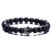 Classic Lava Stone Handmade Unisex  Beaded Bracelets - Indigo-Temple