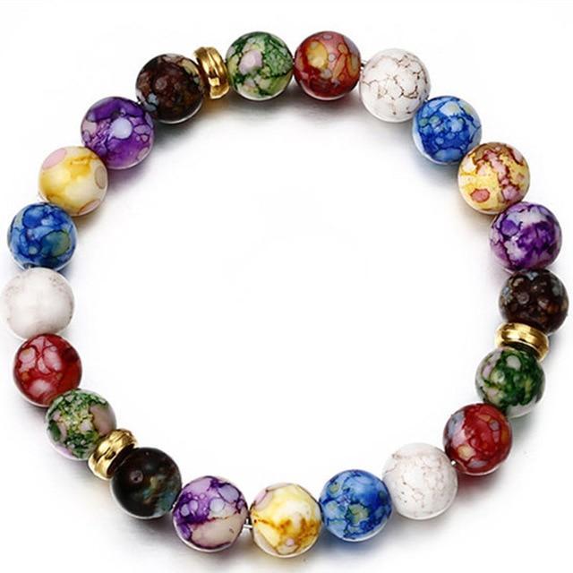 Classic Lava Stone Handmade Unisex  Beaded Bracelets - Indigo-Temple