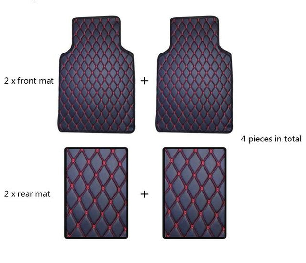 Luxury Car Floor Mat 4pcs Full set (free shipping) - Indigo-Temple