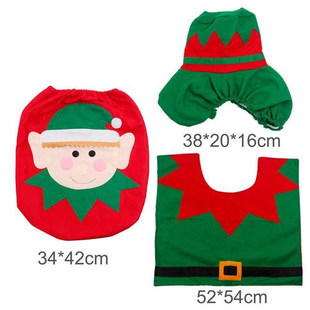 Christmas Toilet Seat Cover sets - Indigo-Temple