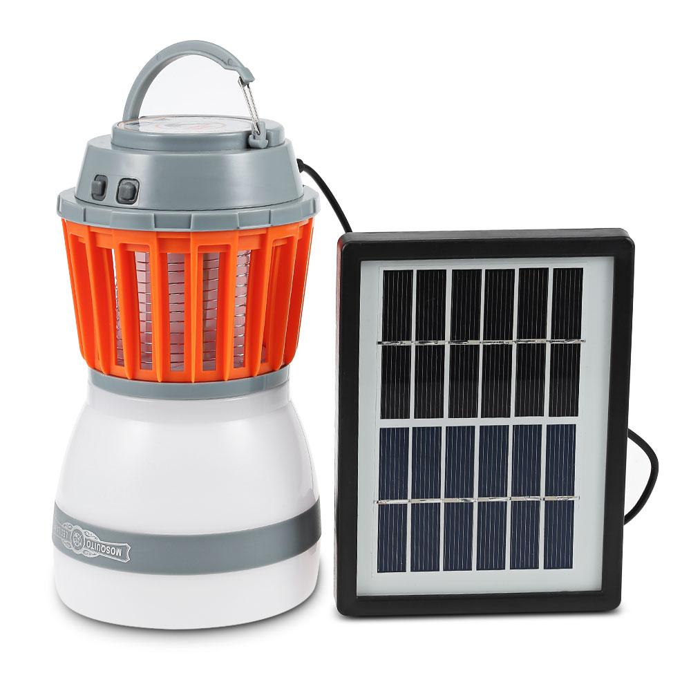 2-IN-1 Bug-Zapper and Lantern with Solar Panel - Indigo-Temple