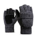 2 in1 Smart  Fingerless Gloves With Attached Mittens - Indigo-Temple