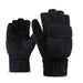 2 in1 Smart  Fingerless Gloves With Attached Mittens - Indigo-Temple