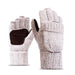 2 in1 Smart  Fingerless Gloves With Attached Mittens - Indigo-Temple