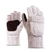 2 in1 Smart  Fingerless Gloves With Attached Mittens - Indigo-Temple