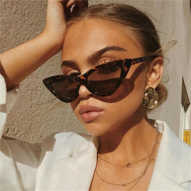 Women's Sexy Cat-Eye Vintage Sunglasses - Indigo-Temple
