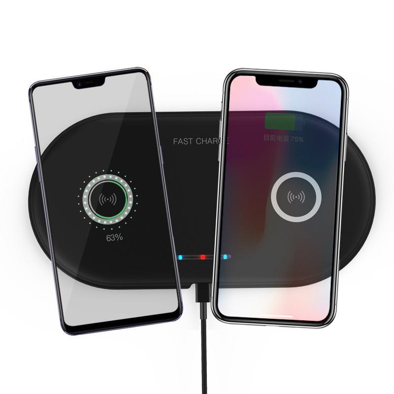 Dual-Coil Qi Wireless Quick-Charge Pad - Indigo-Temple