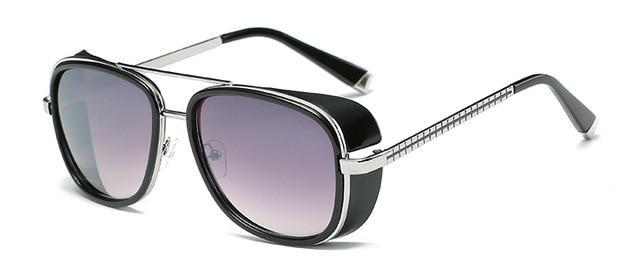 Iron Man Side-Shielded Men's Sunglasses - Indigo-Temple