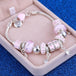 Women's Decorative Bead and Charm Bracelet - Indigo-Temple