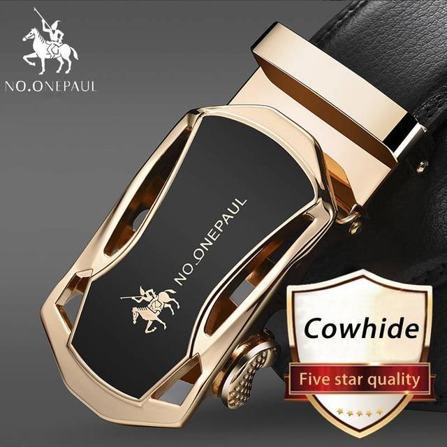 NO.ONEPAUL™ Genuine Leather Formal Fashion Men's Belt - Indigo-Temple