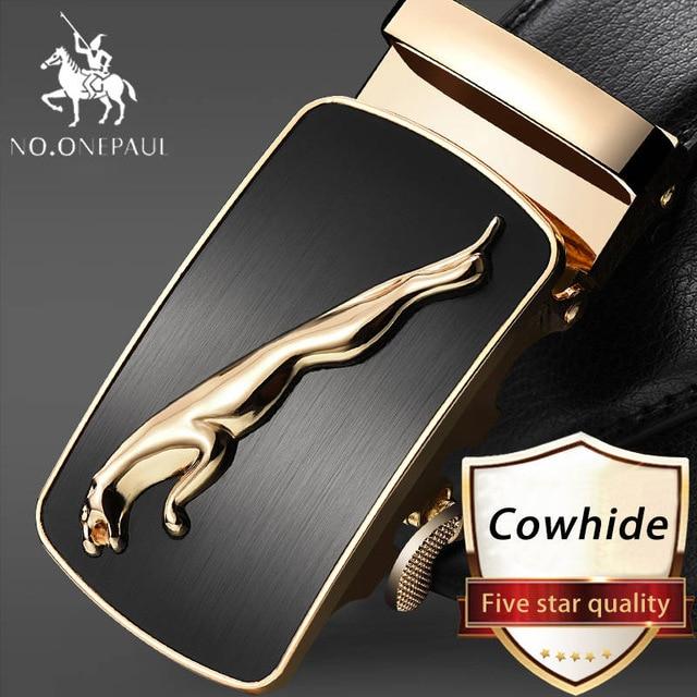 NO.ONEPAUL™ Genuine Leather Formal Fashion Men's Belt - Indigo-Temple