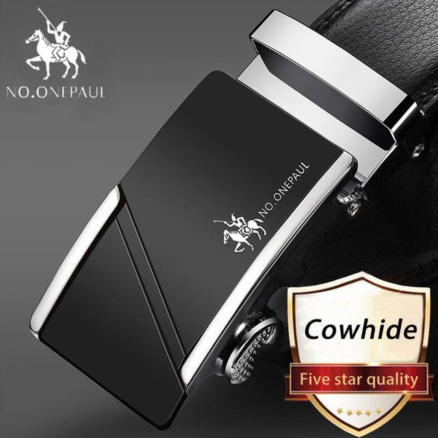 NO.ONEPAUL™ Genuine Leather Formal Fashion Men's Belt - Indigo-Temple