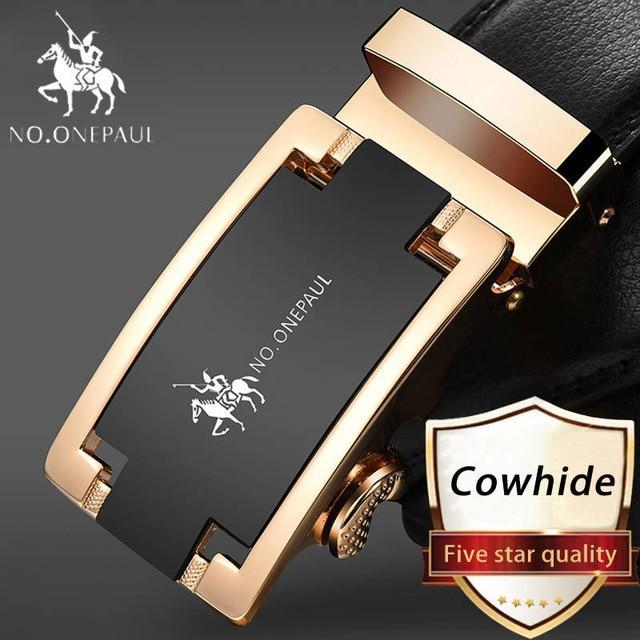 NO.ONEPAUL™ Genuine Leather Formal Fashion Men's Belt - Indigo-Temple