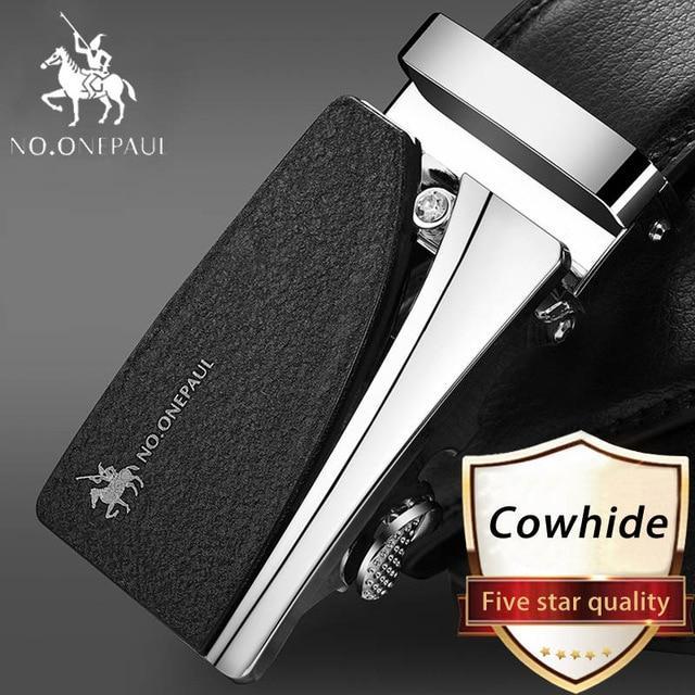 NO.ONEPAUL™ Genuine Leather Formal Fashion Men's Belt - Indigo-Temple