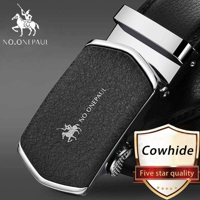 NO.ONEPAUL™ Genuine Leather Formal Fashion Men's Belt - Indigo-Temple