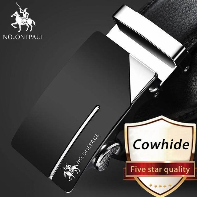 NO.ONEPAUL™ Genuine Leather Formal Fashion Men's Belt - Indigo-Temple