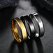 Smooth One-Piece Titanium Steel Unisex Ring - Indigo-Temple