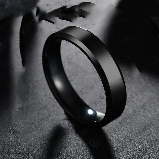Smooth One-Piece Titanium Steel Unisex Ring - Indigo-Temple