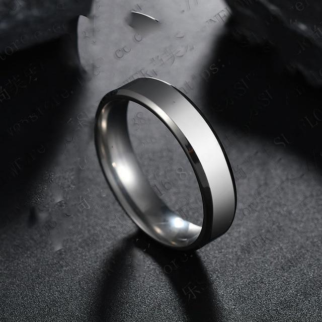 Smooth One-Piece Titanium Steel Unisex Ring - Indigo-Temple