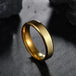 Smooth One-Piece Titanium Steel Unisex Ring - Indigo-Temple