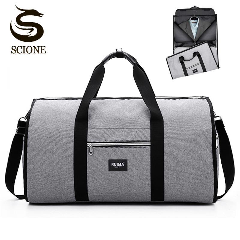 Shipmaster™  Convertible Anti-Wrinkle Travel Duffel Bag - Indigo-Temple
