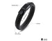 SAMU - Stainless Steel Magnetic Clasps Black Leather Bracelet - Indigo-Temple