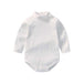 100% cotton Baby Bodysuit With long Sleevs And Turtle Neck - Indigo-Temple