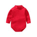 100% cotton Baby Bodysuit With long Sleevs And Turtle Neck - Indigo-Temple