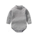 100% cotton Baby Bodysuit With long Sleevs And Turtle Neck - Indigo-Temple