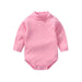 100% cotton Baby Bodysuit With long Sleevs And Turtle Neck - Indigo-Temple