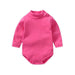 100% cotton Baby Bodysuit With long Sleevs And Turtle Neck - Indigo-Temple