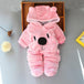 Winter Warm Teddy Bear Style Baby Romper - Indigo-Temple