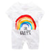 Adorable Short Sleeved Baby Bodysuit With A Cartoon Print - Indigo-Temple