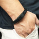Men's Braided Leather Magnetic Bracelet - Indigo-Temple