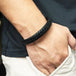 Men's Braided Leather Magnetic Bracelet - Indigo-Temple