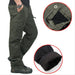 Double Layer Military Flannel Lined Cargo Pants - Indigo-Temple